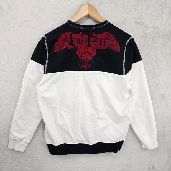 Blac Label Cardigan Sweater Jacket Large (Fits Medium) Live Free Vintage Y2K - Picture 7 of 10